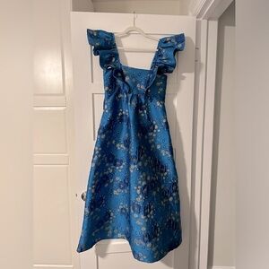 GANNI
3D jacquard floral-print midi dress